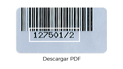 Código de barras del producto N° 127501/2, utilizado para la gestión de inventarios y pedidos en cortinas de cristal.
